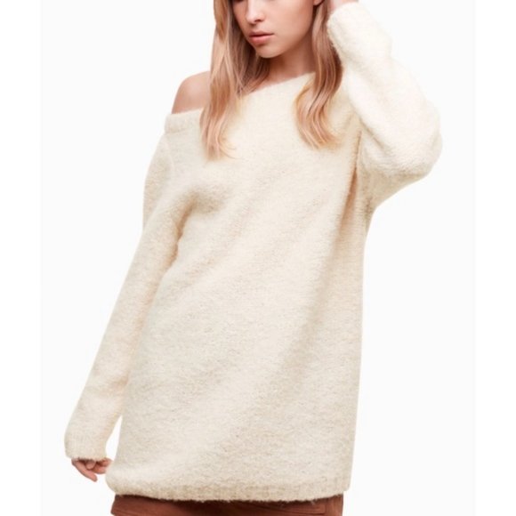 Aritzia Wilfred Free Brisinger Alpaca Merino Wool Oversized Chunky Knit Sweater - Picture 4 of 10